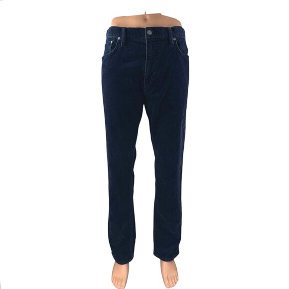 POLO Ralph Lauren Men's Blue Corduroy Velvet Velour Straight Slim Pants Sz 36x32 - Picture 1 of 5